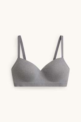 Soutien-gorge sans armatures - ampliforme - finition côtelée