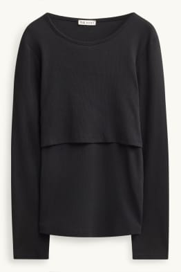 Maglia a maniche lunghe per allattamento - relaxed fit