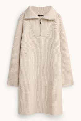Strickkleid - Straight Fit - gerippt
