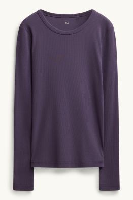 Longsleeve - slim fit - geribd