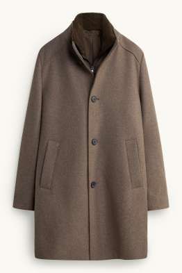 Manteau - laine mélangée - look 2-en-1