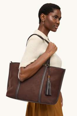 Shopper grande - similpelle scamosciata