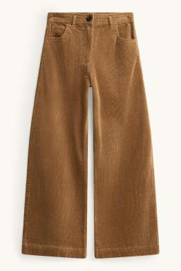 Pantalons de pana - high waist - wide leg