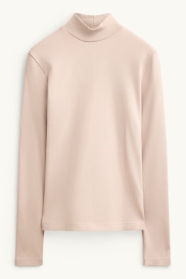Langarmshirt - Slim Fit - gerippt