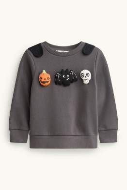 Halloween - pumpkin, bat, skeleton - sweatshirt with cape