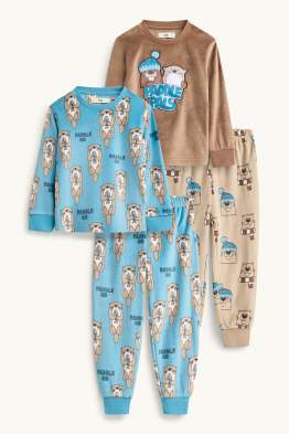 Multipack 2er - Bieber und Otter - Pyjama - 4 teilig
