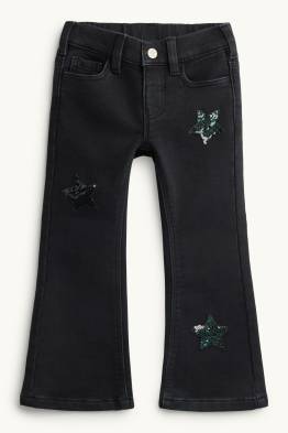 Hvězdy - flared jeans - termo džíny