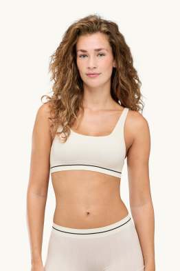 Brassière - ampliforme - finition côtelée - seamless