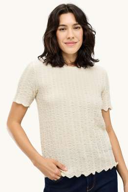 T-Shirt - Regular Fit - strukturiert