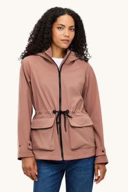 Softshelljacke mit Kapuze - wasserabweisend - 4-Way-Stretch