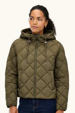 Steppjacke mit Kapuze - wasserabweisend