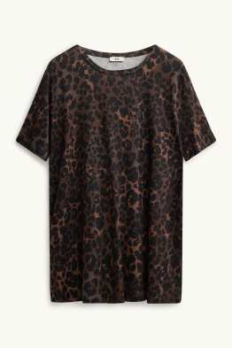 Samarreta de mànigues curtes - relaxed fit - estampat de lleopard