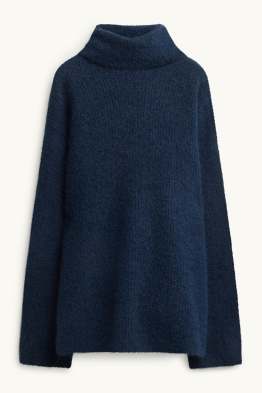 Rollkragenpullover - gerippt