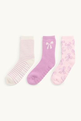 Lot de 3 - chaussettes à noppes