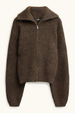 Gilet en maille - finition côtelée