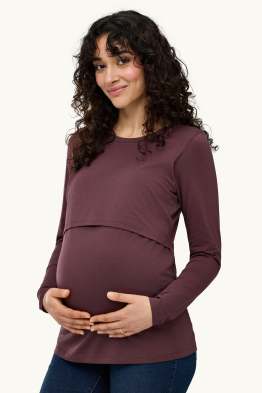 Maglia a maniche lunghe per allattamento