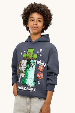 Minecraft - felpa con cappuccio - effetto brillante