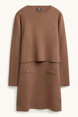 Fit & Flare Kleid - 2-in1-Look