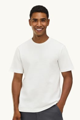 Pletené tričko - regular fit - strukturované