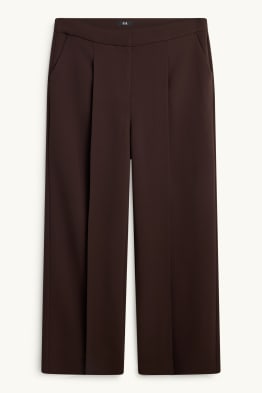 Pantalon en toile - high waist - wide leg