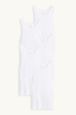 Lot de 5 - maillots de corps - fines côtes