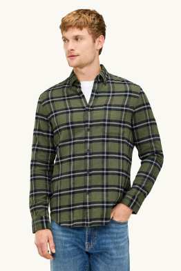 Chemise - regular fit - col button-down - à carreaux
