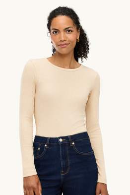 Maglia a maniche lunghe - slim fit - a coste