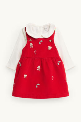 Reindeer and candy cane - baby Christmas outfit - 2 piece