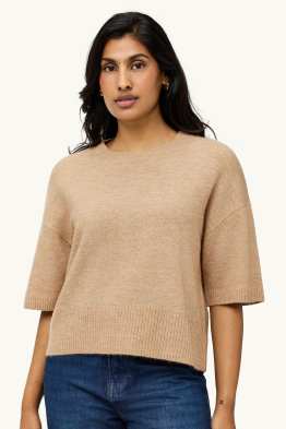 Strickpullover - kurzarm