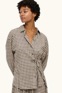 Brusa - oversized - de quadres