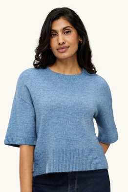 Strickpullover - kurzarm