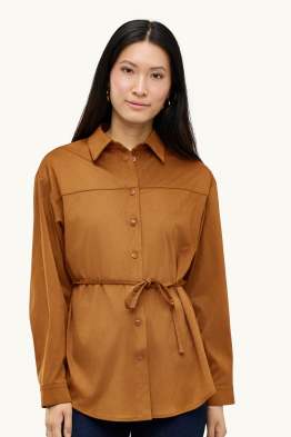 Blusa - similpelle scamosciata