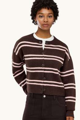 Strickjacke - gestreift