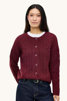 Strickjacke - Zopfmuster
