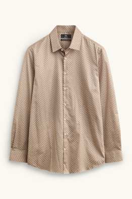 Chemise - regular fit - col kent - à motif