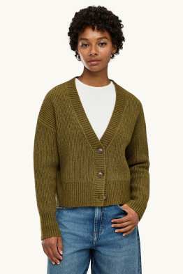 Strickjacke - gerippt