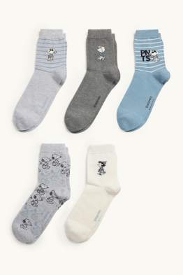 Set van 5 paar - sokken met motief - Peanuts