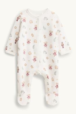 Ballerina - baby Christmas sleepsuit - plush-lined