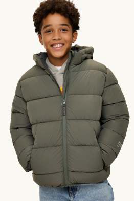 Steppjacke mit Kapuze - wasserabweisend