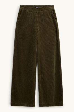 Pantalon de velours côtelé - mid waist - jambes larges