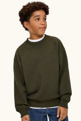 Sweatshirt - patterned - textured