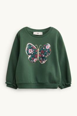 Papallona i flors - dessuadora - efecte brillant