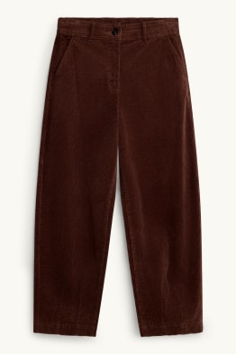 Pantaloni in velluto a coste - vita alta - barrel leg - LYCRA ®