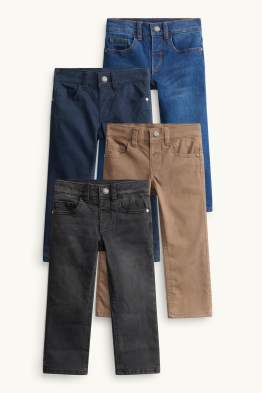 Multipack of 4 - thermal trousers and straight leg jeans - thermal jeans