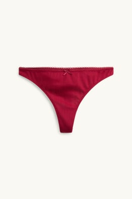 Tanga cu model pointelle