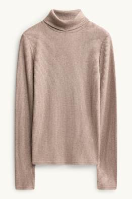 Turtleneck top - ribbed