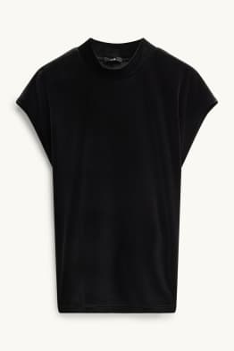 Tricou din catifea - relaxed fit