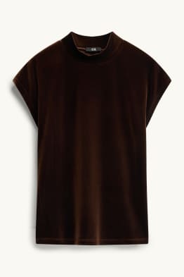 Tricou din catifea - relaxed fit