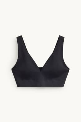 Brassière - ampliforme - finition côtelée - seamless
