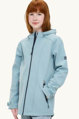 Veste à coquille souple avec capuche - imperméable